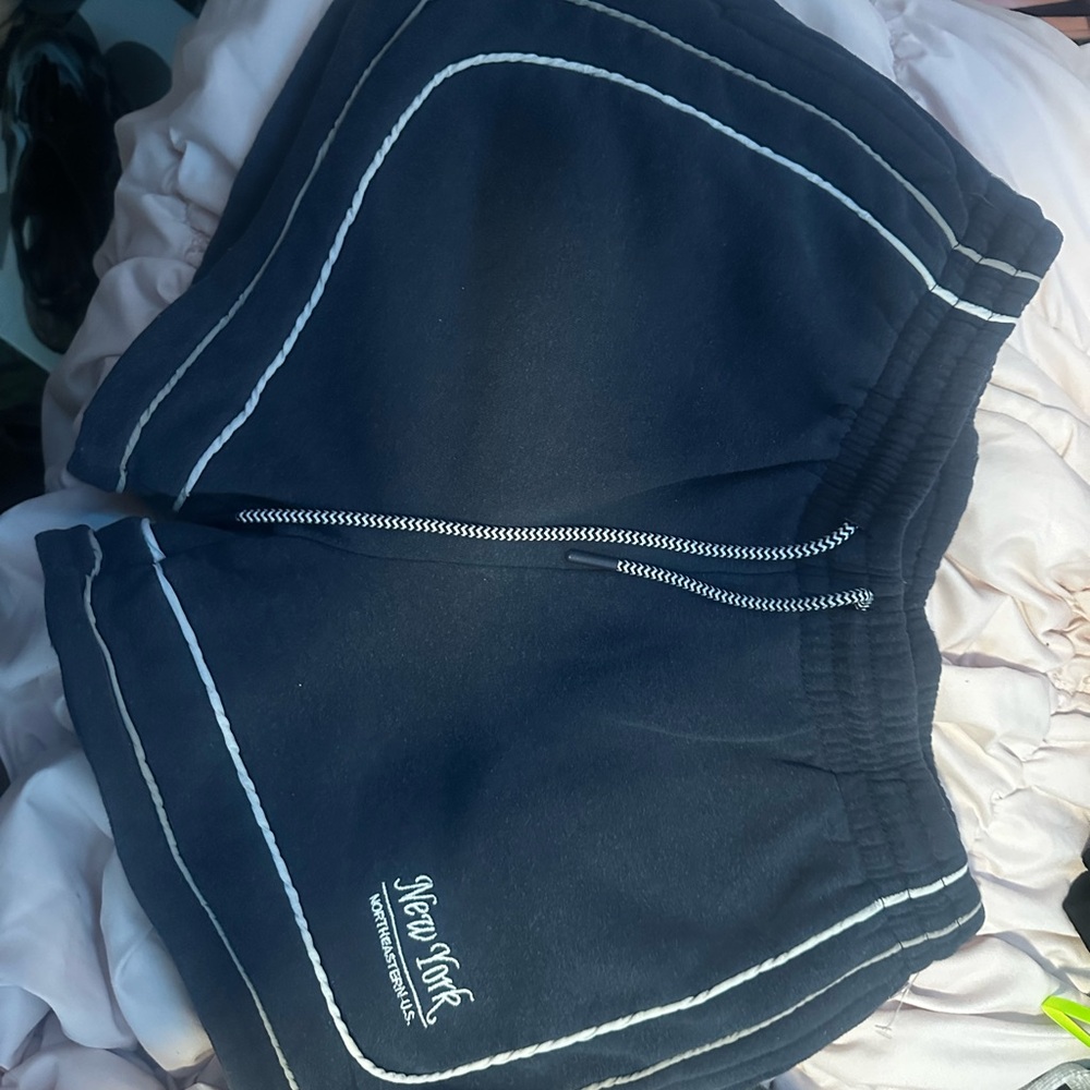 Lazy Sunday Navy Shorts with White Accents